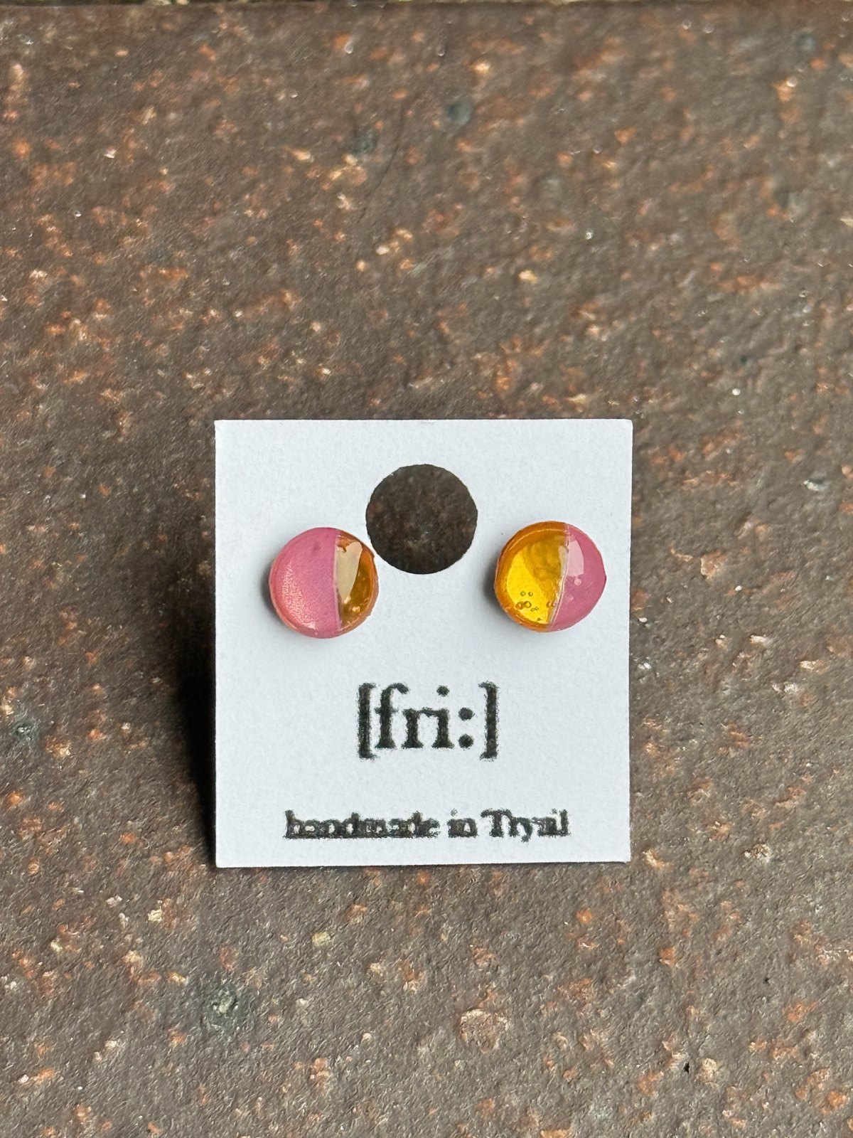 Bilde av Øredobber – rosa og gul